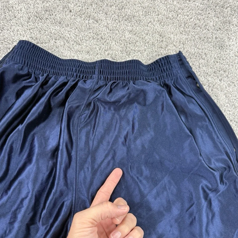 VTG Y2K Adidas Track Pants L Navy Dazzle Tear Away Wide Leg Warm Up